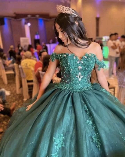 Emerald Green Quinceanera Dresses Sweet 16 Dress Charming Birthday Dress  cc221