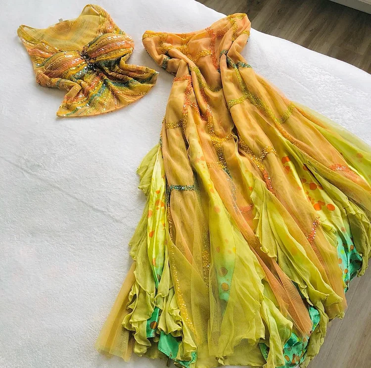 Gorgeous Sequin Chiffon Party Evening Dress,Two-Piece Prom Dress cc2762