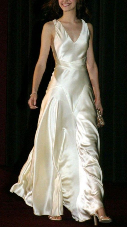 Charming V Neck Satin A Line Party Dress Long Prom Evening Dress cc2111