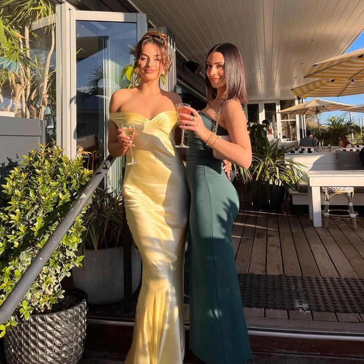 Sexy Off Shoulder Satin Yellow Bridesmaid Dress Long Prom Party Dress cc1816