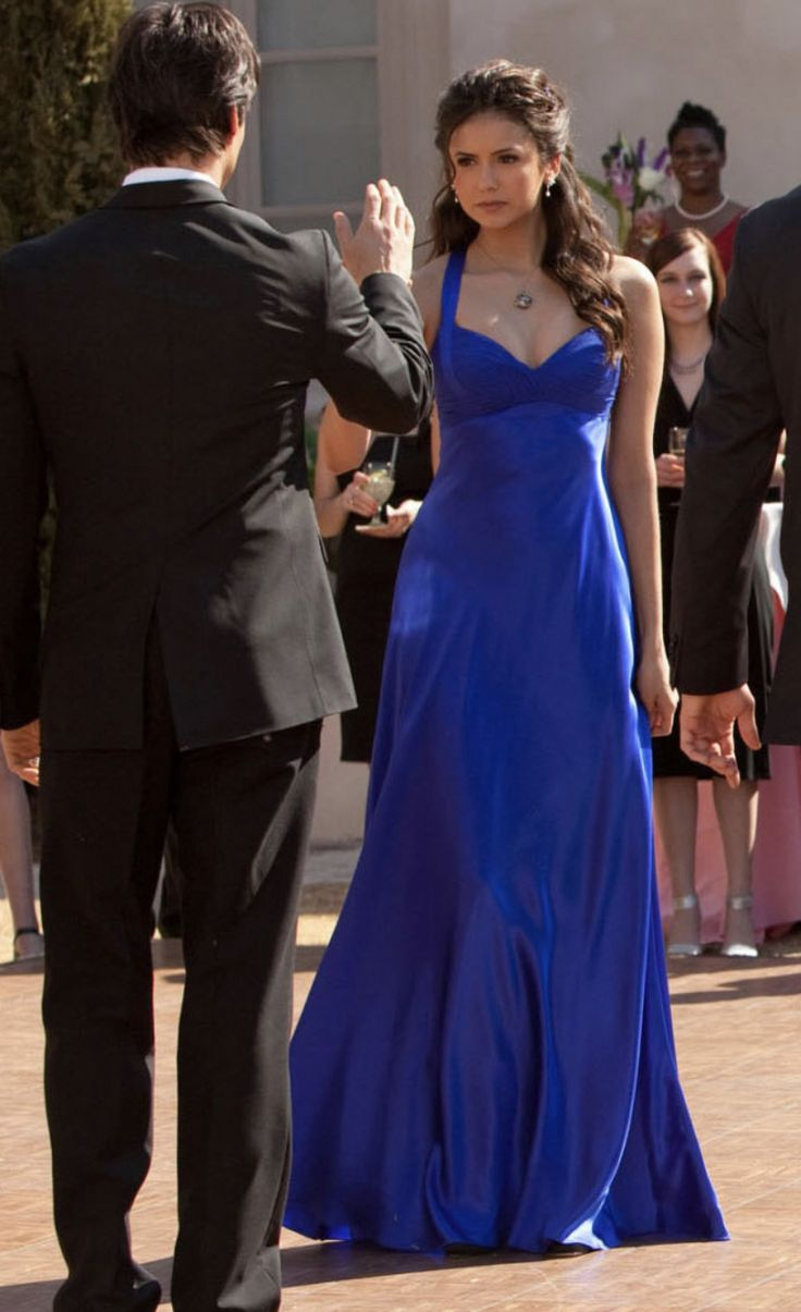 Elegant Blue Satin Ling A Line Party Prom Dress Formal Evening Gown cc2366