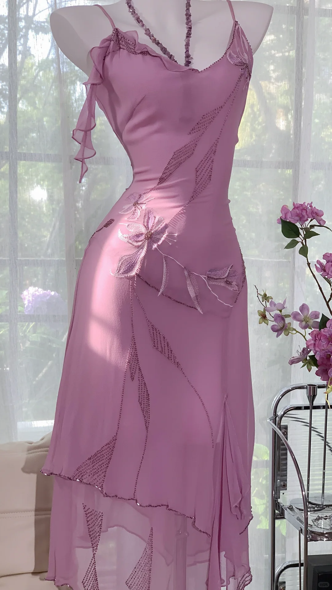 Classy Chiffon V Neck Short 18th Birthday Party Dress Purple Short Homecoming Dress cc3339