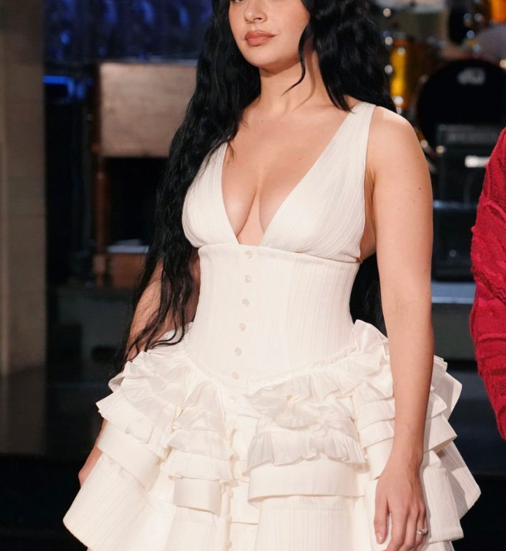 Sexy White Deep V Neck Satin A Line Layered Party Evening Dress cc2571