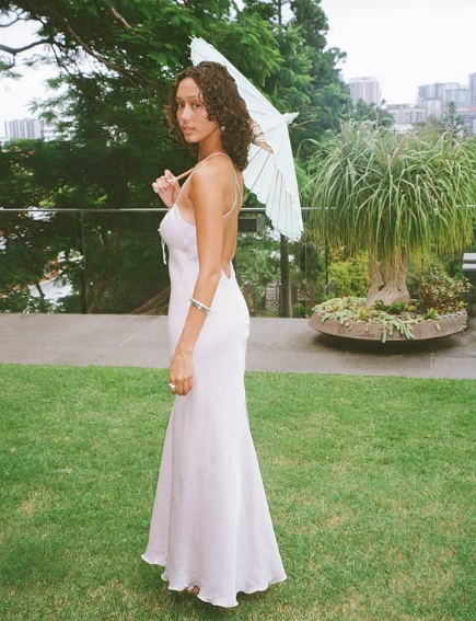 Classy Spaghetti Straps Pink Satin Party Prom Dress,Backless Evening Dress cc2719