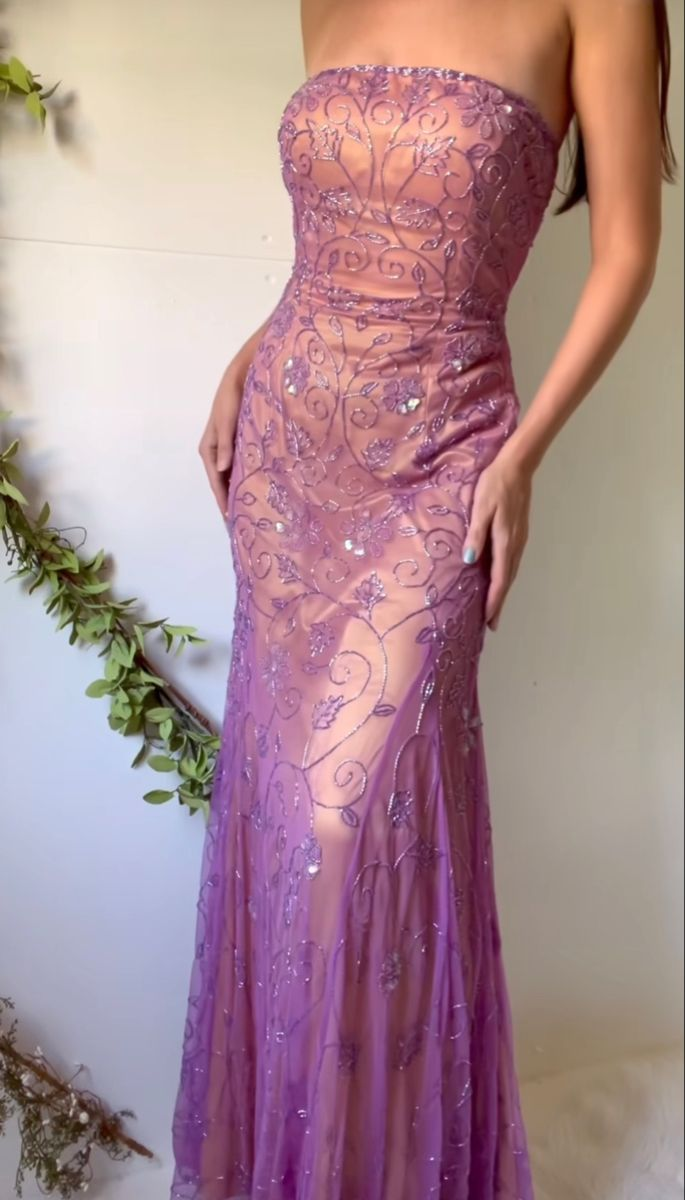 Gorgeous Strapless Tulle Beaded Mermaid Evening Dress,Long Party Prom Dress cc2612