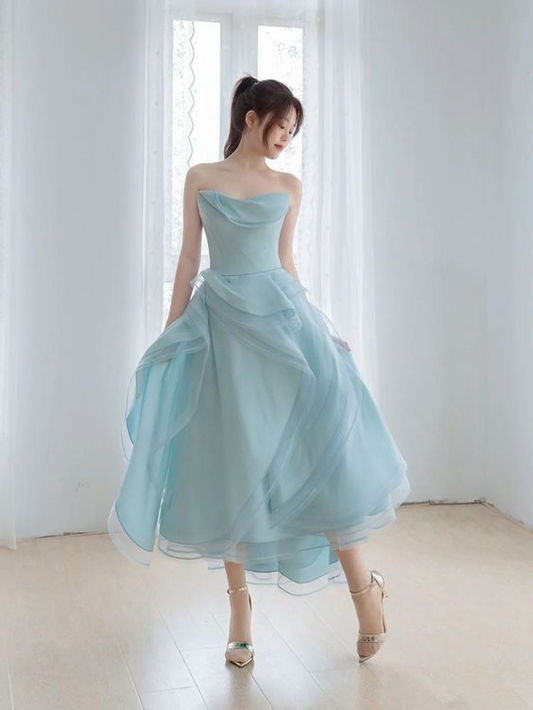 Chic A-line Strapless Prom Dress,18th Birthday Party Dress   cc1358