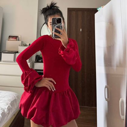 Cute Red Satin Ruched A Line Homecoming Dress Short Birthday Dress cc2554