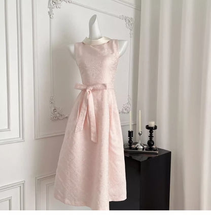 Elegant Pink A Line Birthday Dress Prom Dress cc3056
