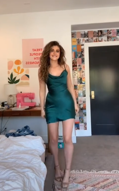 Simple Spaghetti Straps Green Satin Short Birthday Outfits Homecoming Dress cc3497