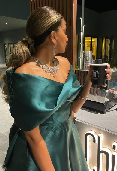 Charming Off The Shoulder Satin Evening Dress cc910