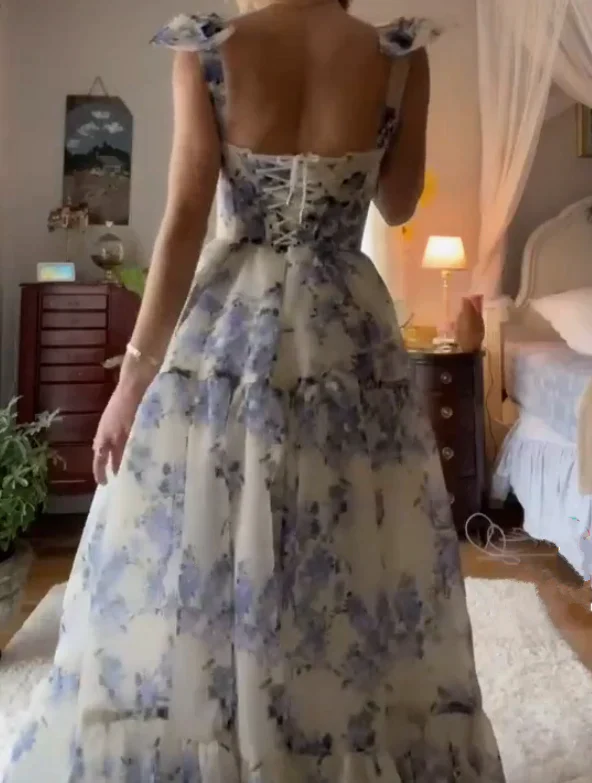 Modern A-line Straps Long Evening Prom Dresses, Custom Sweetheart Prom Dress cc925