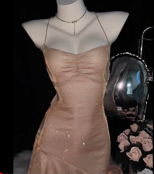 Simple Pink Spaghetti Straps Ruffles Short Homecoming Dress Cocktail Dress cc3280