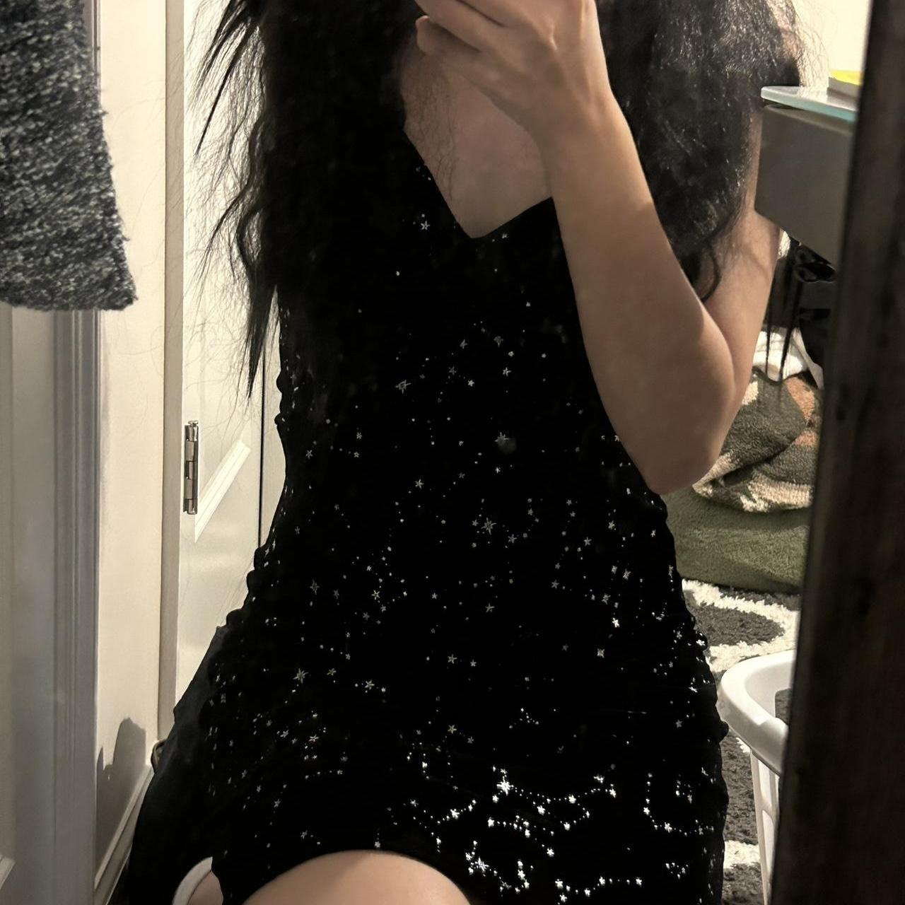 Sparkly Black V Neck Sequin Cocktail Dress Mini 6th Grade Homecoming Dress cc3238