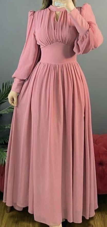 Simple A-line Long Sleeves Prom Dress Fashion Evening Dress cc1265