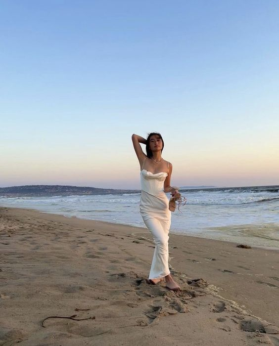 Spaghetti Straps White Satin Long Party Dress Prom Evening Gown cc1377