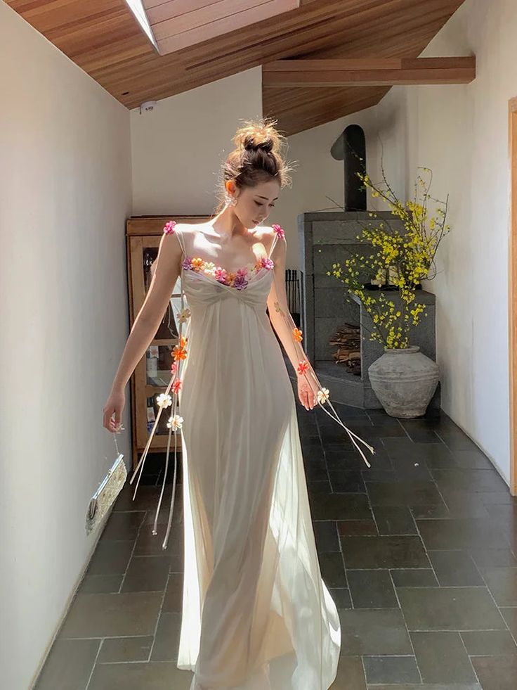 Elegant Fashion Tulle Appliques Party Dress White Prom Dress cc1685