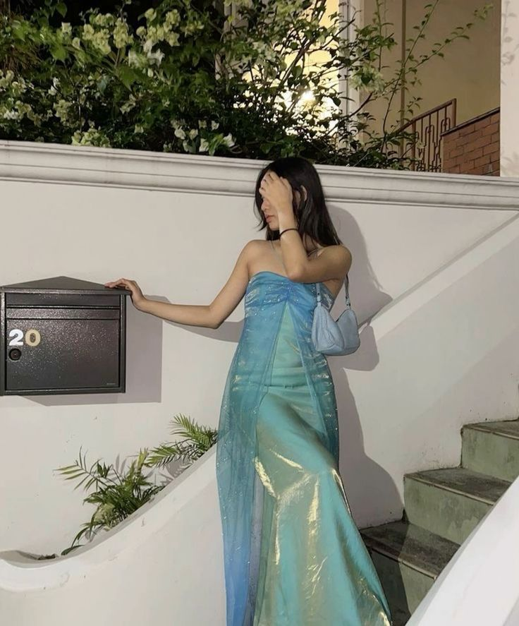 Chic Halter Floor Length Mint Green Prom Dress  Evening Dress  cc1686