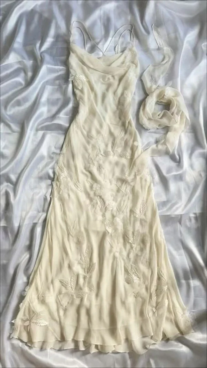 Beautiful Chiffon Appliques Long Prom Dress Elegant Evening Dress cc1383