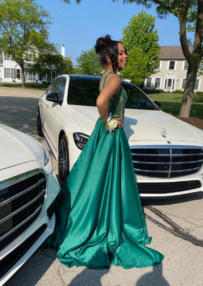 Modest Mermaid Black Girl Sequin Prom Dresses 22th Birthday Outfits cc979