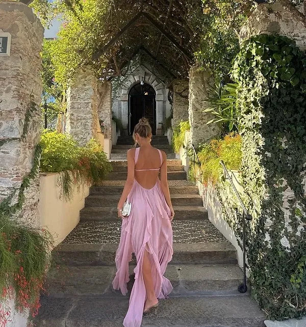 Elegant Halter Long Chiffon Prom Dress Evening Dress cc1635