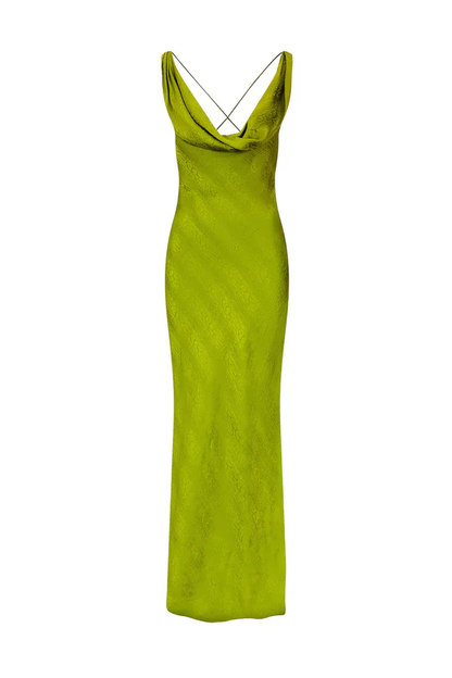 Chic Print Long Prom Dress Sexy Backless Evening Dress cc1408