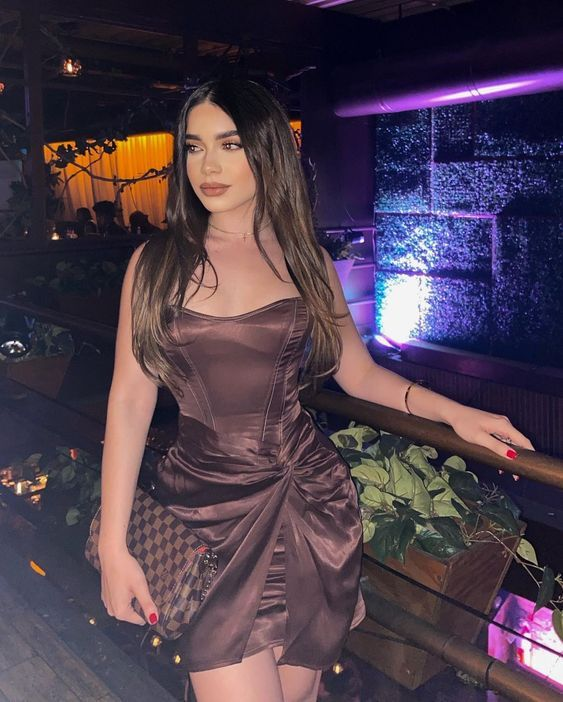 Strapless Brown Short Prom Dress Homecoming Dress cc1748