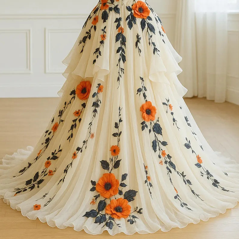Unique Chiffon Appliques Prom Dress Long Party Evening Dress cc2794