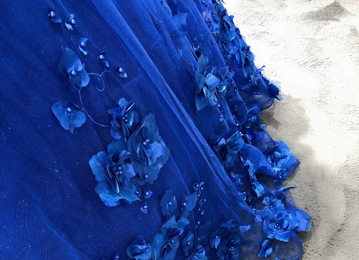 Royal Blue Quinceanera Dress Ball Gown  With Appliques Sweet 16 Dress c2561