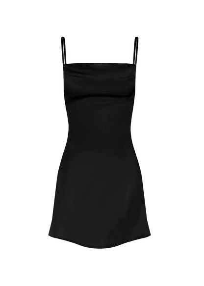 Midnight Black Dress Cute Party Dress Backless Club Dress cc128
