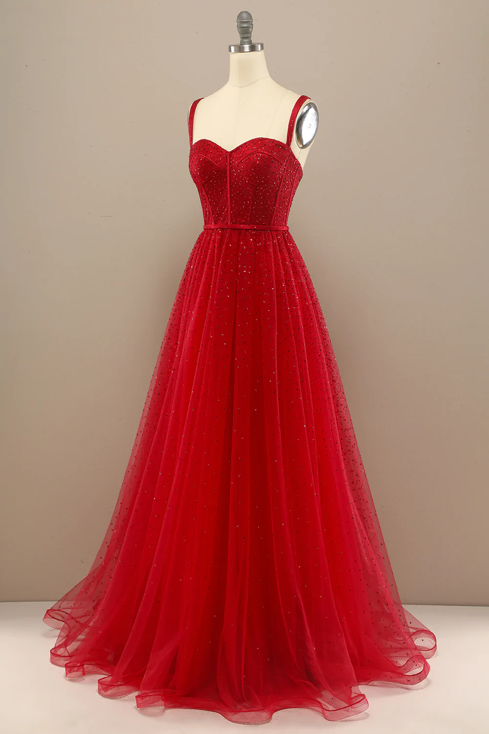 Beautiful Red Sweetheart Prom Dress with Beading cc456