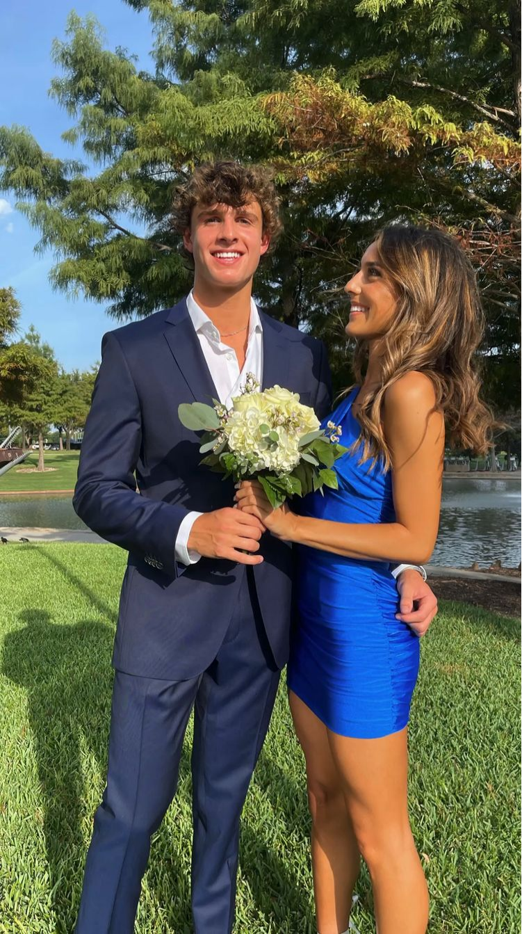 Royal Blue Bodycon Dress Short Homecoming Dress  cc219