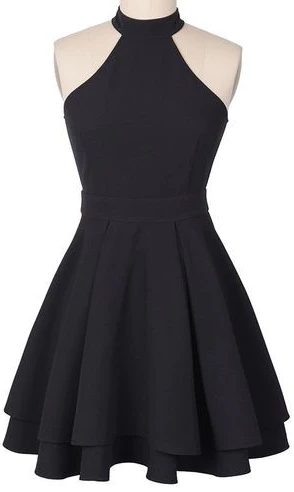 A-Line Homecoming Dress, Sleeveless Chiffon Short Party Dress c3283