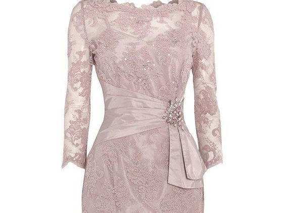 Glamorous Crystal Knee-length Homecoming Dress Bridal Of Mother Dress Lace Formal Party Dress c2864