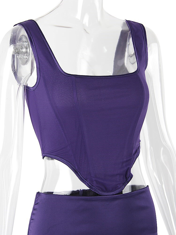 Dark Purple Floor Length Prom Dress Simple Straps Evening Dress c3407