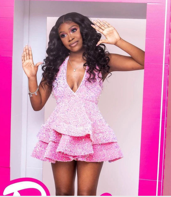 Sweet Girl Sequin Party Dress V Neck Ruffle Long Mini Dress Custom Back to School Dress c3244