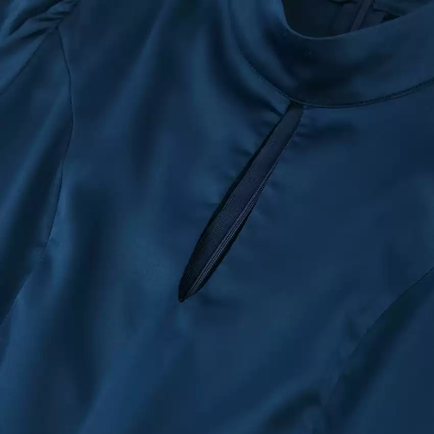 Elegant Simeple Prom Dress With Long Sleeves Split Evening Dress Women's Plain Puff Sleeve O-Neck Long Dress c2497