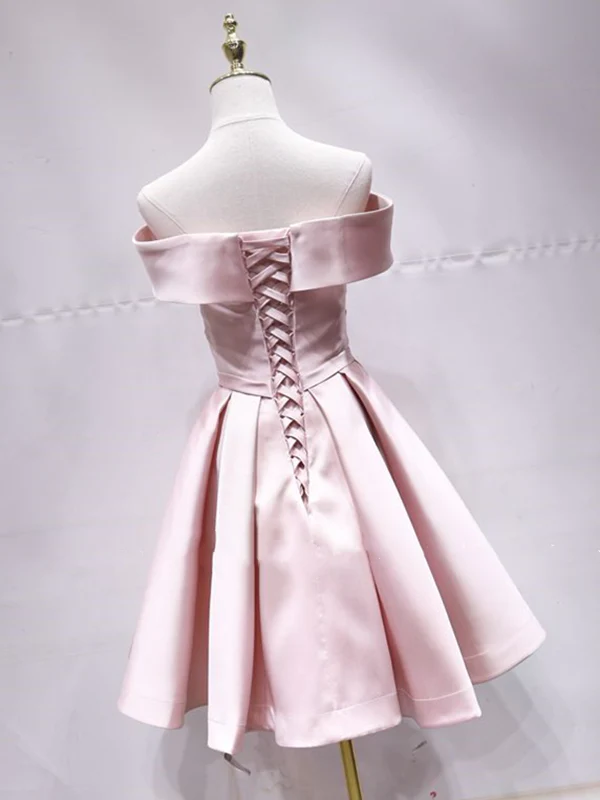 Off Shoulder Short Homecoming Dress Girls Junior Short Prom Gown  C1133