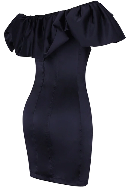 Ruffle Off Shoulder Club Dress Sexy Bodycon Black Summer Dress Elegant Party Dress c2858
