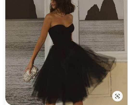 Black Corest Party Dress Simple Tulle Dress c2896