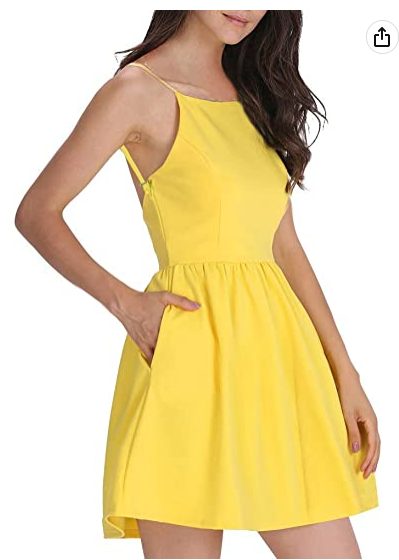 Women Sexy Spaghetti Strap Party Dress  Open Back Homecoming Dress Back to School Dress c2687