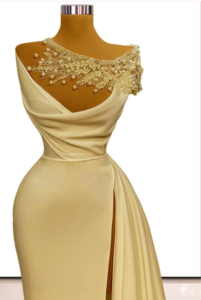 Wedding dress for woman off white Prom Dress Evening Dress Retro Simple Evening Dress Pearl Wedding Dress c2463