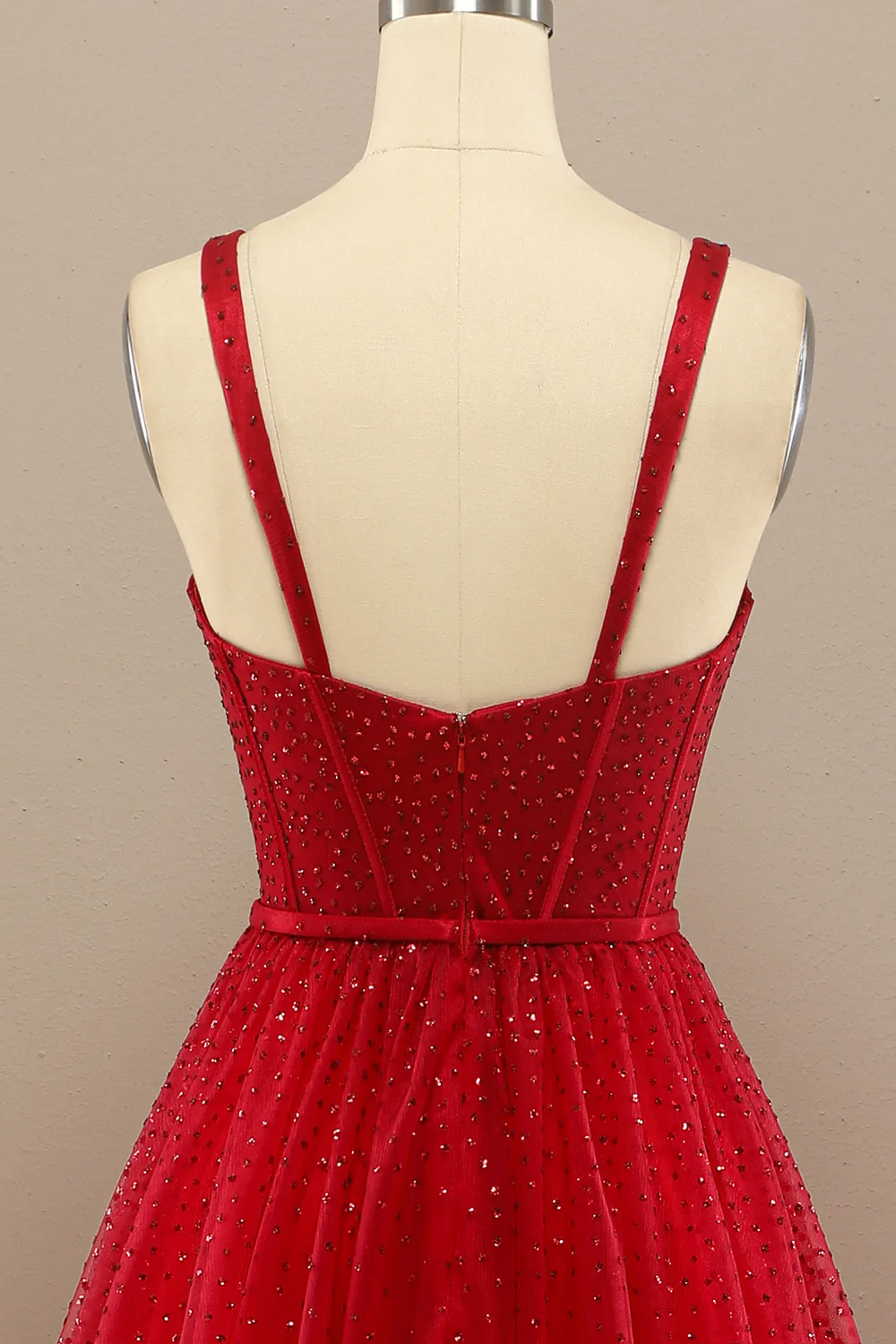 Beautiful Red Sweetheart Prom Dress with Beading cc456