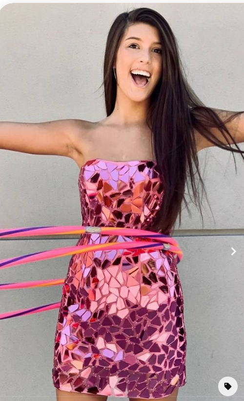 Strapless Luxury Beads Short Homecoming Dress Tight c3022