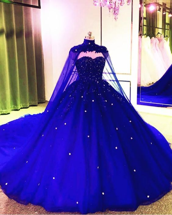 Sweetheart Ball Gown Wedding Dress With Cape C1491