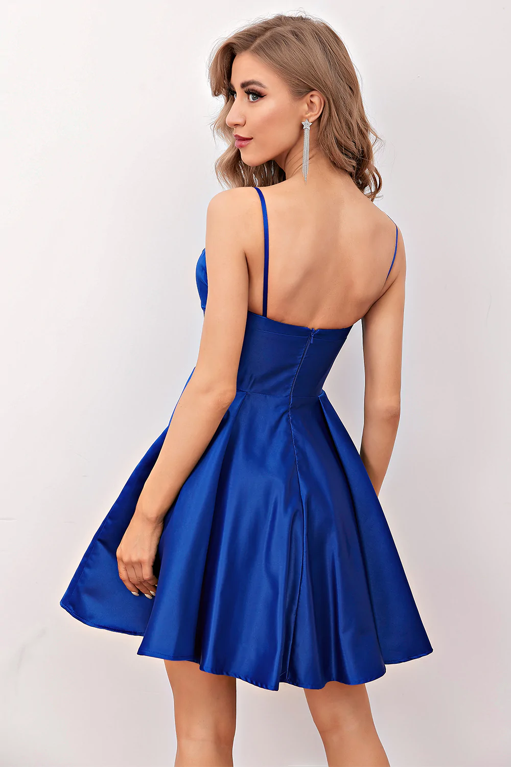 Royal Blue Short Homecoming Dress c3452