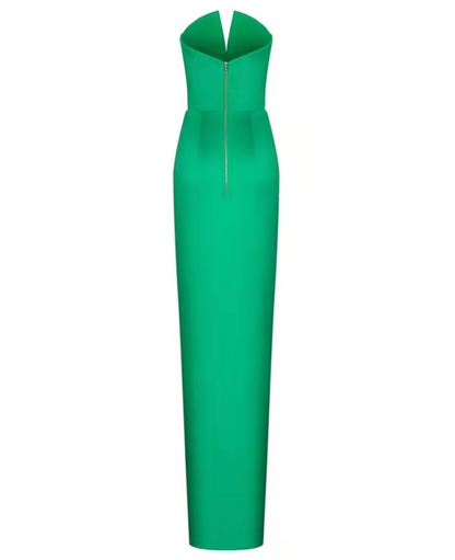 Green Simple Prom Dress Sexy Party Dress Strapless Evening Dress C2345