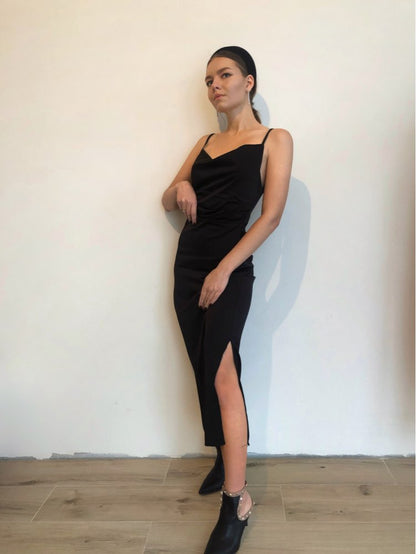 French Retro Sexy Swing Neck Sling Skirt Burgundy Prom Dress,Spaghetti Straps Classic Prom Dress  C1798