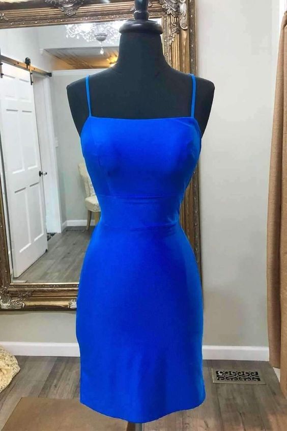 Sexy Tight Royal Blue Short Homecoming Dress c3419