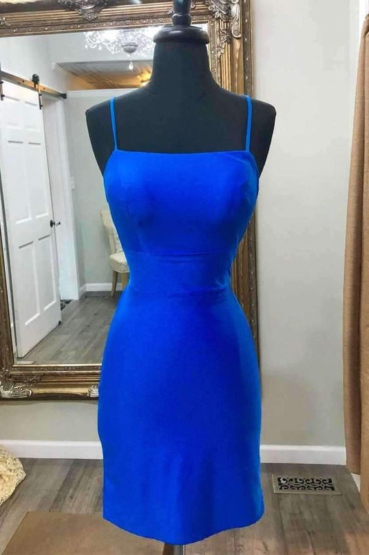 Sexy Tight Royal Blue Short Homecoming Dress c3419