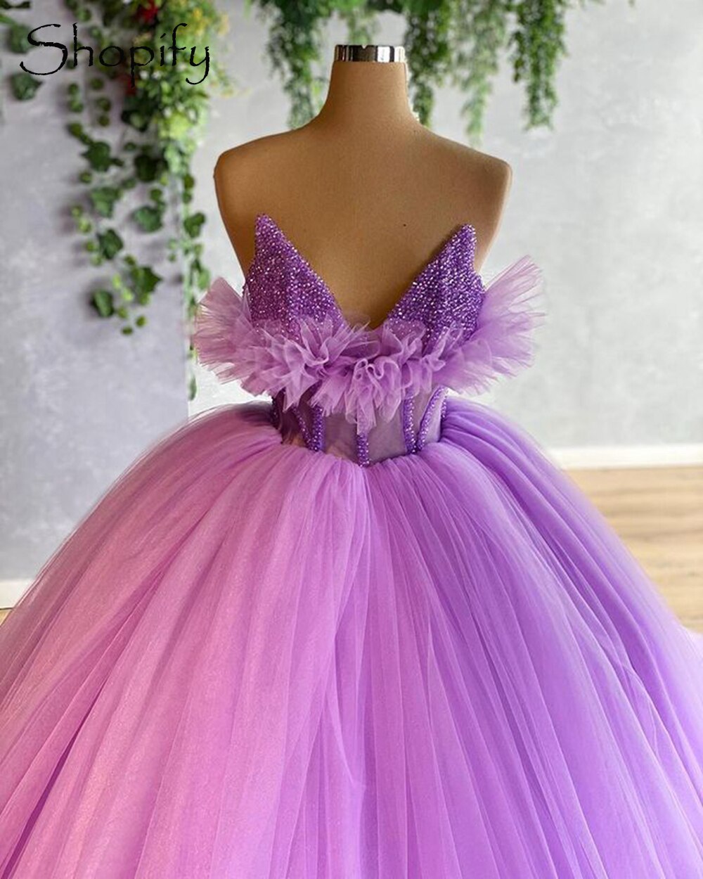 Romantic Ball Gwon , Chic Tulle Prom Dress C1527